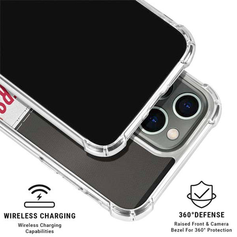 NFL Tampa Bay Buccaneers White Striped iPhone 16 Pro Clear Case